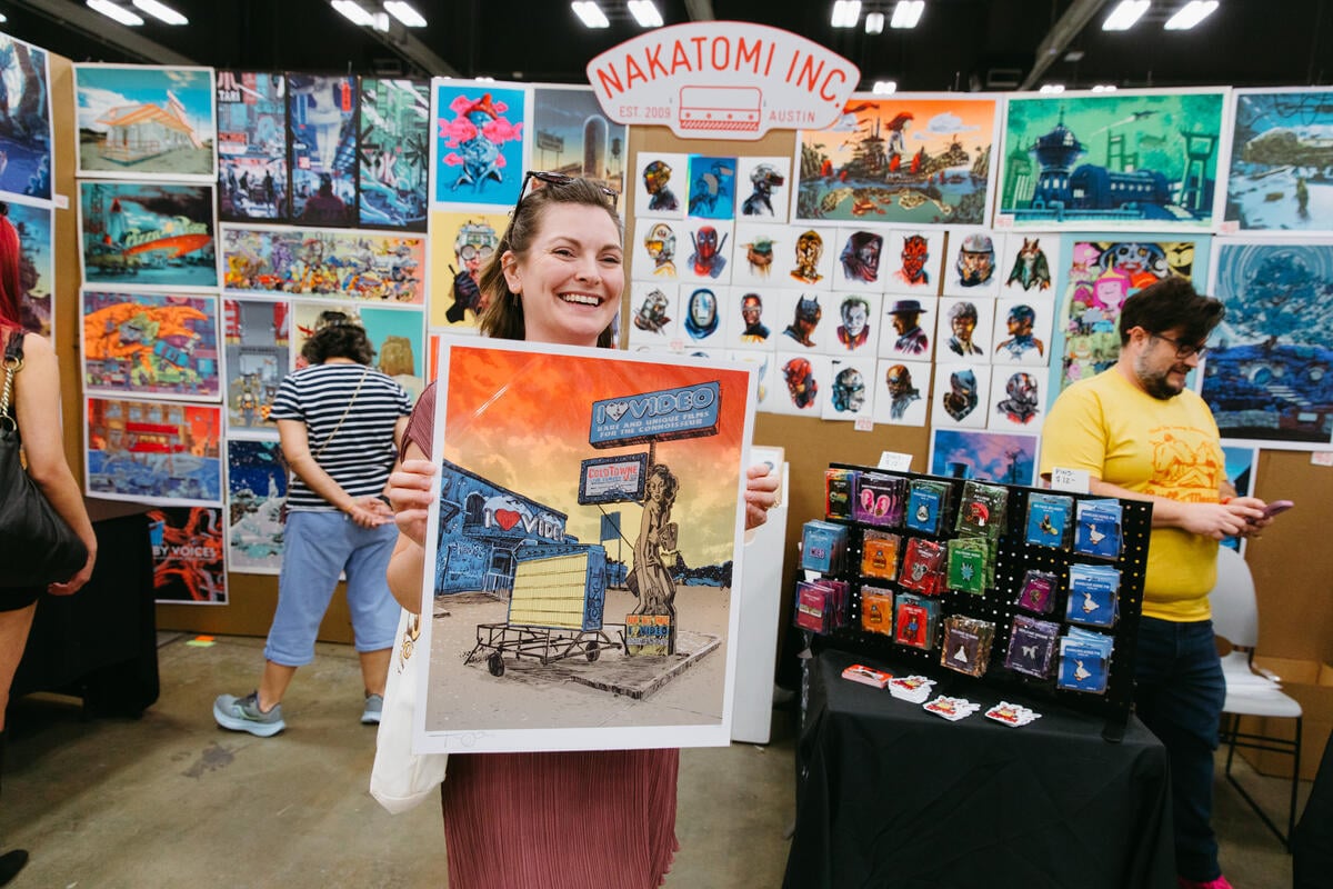Flatstock at SXSW 2025 photographed by Natalie Guillot